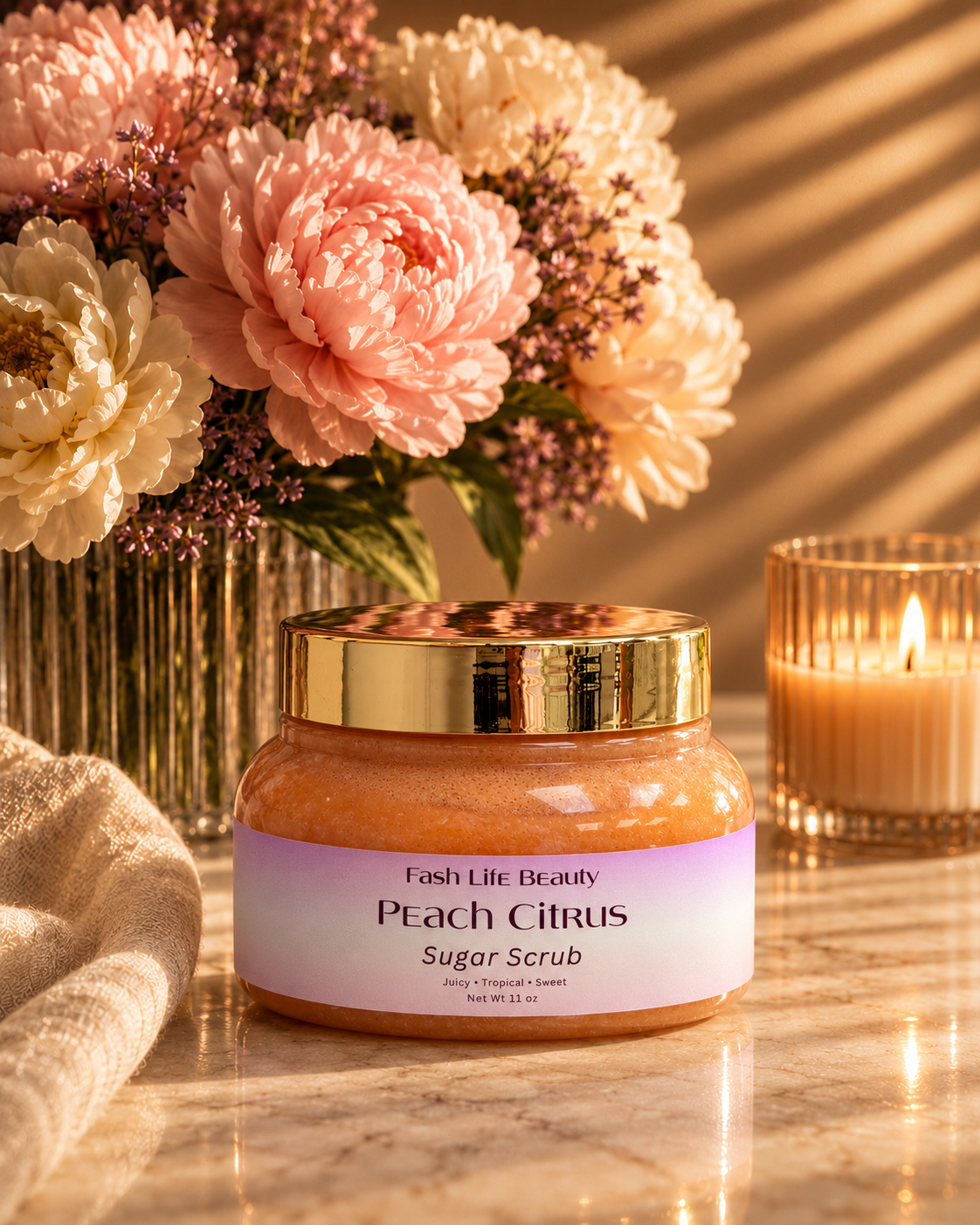 Peach Citrus Sugar Scrub